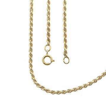 Gouden gedraaide schakelketting, Ophalen of Verzenden, Gebruikt, Goud, Goud