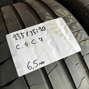 2 x Continental SportContact 7 255-35-20 Zomerbanden 6,5mm, Gebruikt, 255 mm, Ophalen of Verzenden, Band(en)