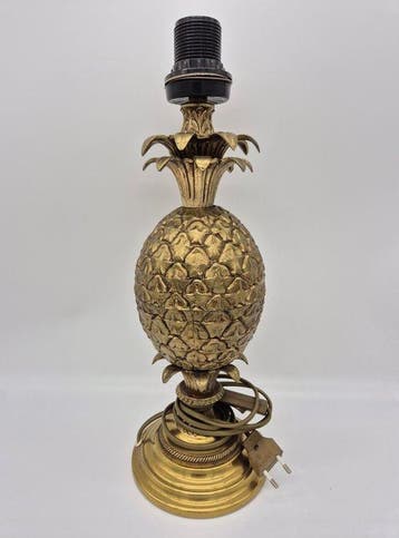 Tischlampe Ananas, Hollywood Regency - Tafellamp - Messing