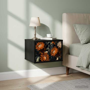 vidaXL Wandkastje LOCHEM Zwart eiken 36 x 33 x 25 cm Bewerkt, Minder dan 45 cm, Verzenden, Nieuw, Minder dan 55 cm