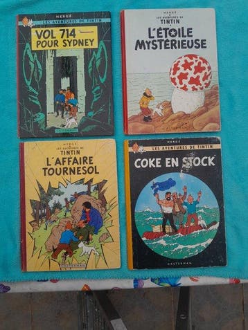Tintin T10 + T18 + T19 + T22 - 4 Album - Herdruk - 1958/1968, Nieuw