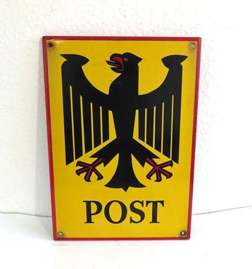 Post Duitsland Emaillebord - Emaille bord - Staal, Duitsland