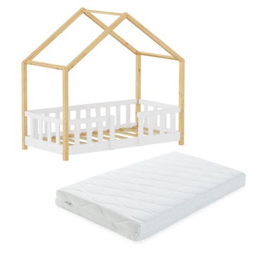 Kinderbed Treviolo met uitvalbeveiliging en matras 70x140 cm, Verzenden, Nieuw