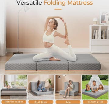 Opvouwbaar Traagschuim Matras 15cm - Wasbare Hoes, Gastenmat, Verzenden, Nieuw