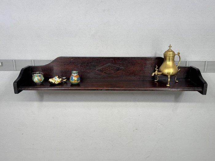 Wandrek - Hout - houten wandplank, Antiek en Kunst, Curiosa en Brocante