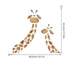 Grote muur- of deur stickerset 2 Giraffen, Verzenden, Nieuw, Wanddecoratie