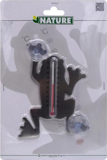 RVS Raamthermometer 16cm Kikker met zuignap voor Binnen e..., Verzenden, Nieuw