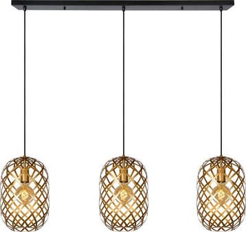 2dekans | Lucide Wolfram Industriële Hanglamp – 3, Ophalen of Verzenden, Zo goed als nieuw