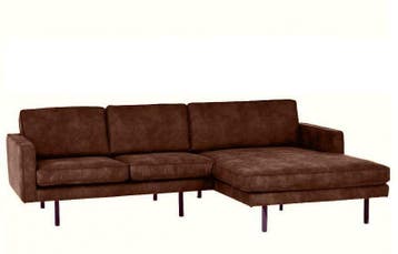 Loungebank Julianadorp - loungebanken - Bruin, Huis en Inrichting, Nieuw, Leer