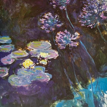 Claude Monet - Gelbe Seerosen und Agapanthes