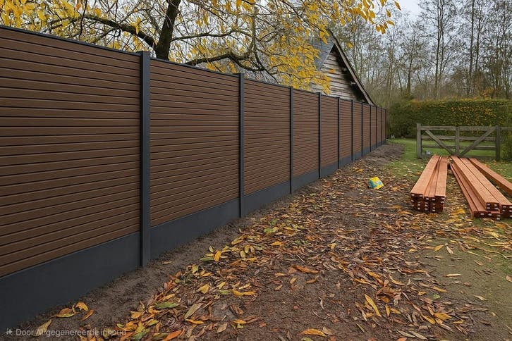 TIP: Composieten schutting laten plaatsen vanaf €155,00 p/m, Tuin en Terras, Schuttingen, 1 tot 2 meter, Nieuw, Kunststof