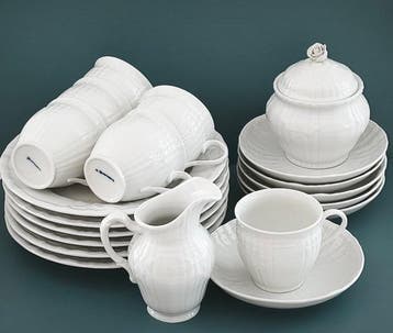 KPM Berlin - Rocalien - Koffieservies (20) - for 6 – White