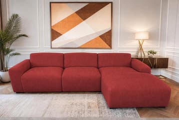 Loungebank Delft - loungebanken - Rood, Nieuw, 150 cm of meer, Stof, 300 cm of meer