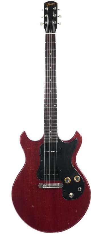 Gibson Melody Maker Double Cut Cherry 1965 (Instrument), Ophalen of Verzenden, Gebruikt, Solid body, Gibson