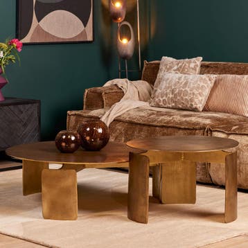 Salon tafel goud  in  2 maten leverbaar  90 cm  vanaf €369.-, Nieuw