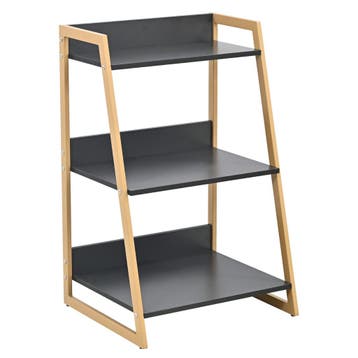 Stellingkast Kuomi 84x53x47 cm Beige/Donkergrijs [en.casa], Verzenden, Nieuw in verpakking