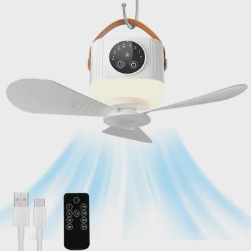 Oplaadbare Hangende Ventilator met 3600mAh Batterij, 4 Snelh, Verzenden, Nieuw