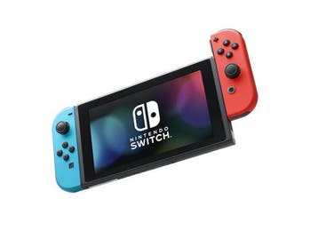 Nintendo Switch 2019 - Fortnite Edition - paars/oranje, Spelcomputers en Games, Verzenden, Zo goed als nieuw