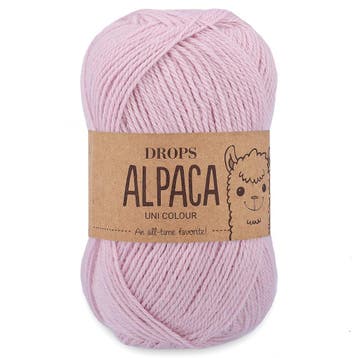 DROPS Alpaca Uni Colour - 3112 zacht roze - Wol Garen, Ophalen of Verzenden, Nieuw
