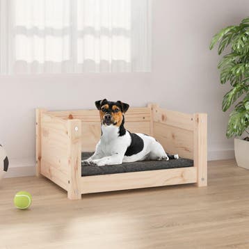 vidaXL Hondenbed 55,5x45,5x28 cm massief grenenhout, Verzenden, Nieuw