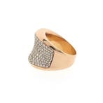 Roségouden ring pavé gezet met diamanten; 1,71 ct., Gebruikt, Overige kleuren, Ophalen of Verzenden, 17 tot 18