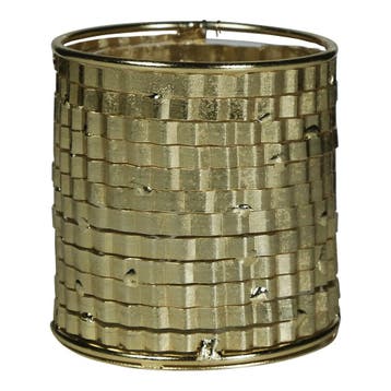 windlicht metaal champagne goud c, Verzenden, Nieuw