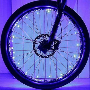 LED fietswiel verlichting - 2,2 meter Large - Blauw, Fietsen en Brommers, Fietsonderdelen, Ophalen of Verzenden, Nieuw, Verlichting