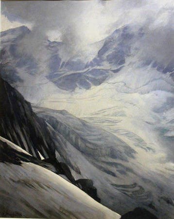 Ernst Heffeter (1879 - 1859) - Glacier in Austrian Alps, Antiek en Kunst