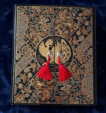 Vintage Yamanaka lakwerk Shosoin Houou Phoenix Schrijf- en