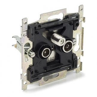 Coax wandcontactdoos - Hirschmann EDB 02 S (TV/FM/SAT), Verzenden, Nieuw