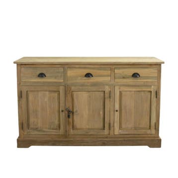 Dressoir klapdeuren gerecycled teakhout -  150 cmDressoirs, Huis en Inrichting, Kasten | Dressoirs, Ophalen of Verzenden, Nieuw