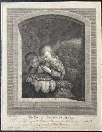 Caspar Netscher (c.1635/9-1684) after, engraved by William, Antiek en Kunst
