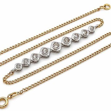 UnoAErre - Ketting met hanger - 18 karaat Witgoud, Geel goud