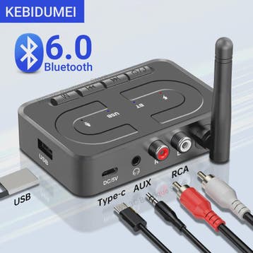Bluetooth 6.0 Audio Receiver: Draadloze Muziek & HD Calls vo, Verzenden, Nieuw