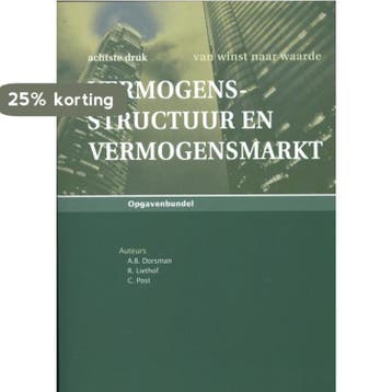 Vermogensstructuur en vermogensmarkt - A.B. Dorsman, Verzenden, Gelezen, A.B. Dorsman