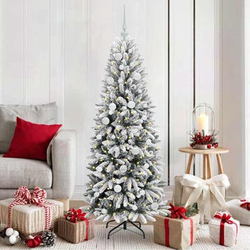 vidaXL Kunstkerstboom Wit 150 cm PVC en Plastic en Staal en, Verzenden, Nieuw