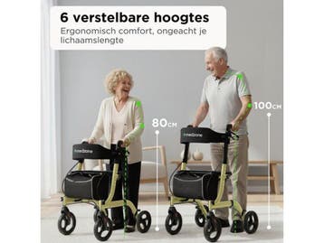 Medzone Fortis - Rollator - Lichtgewicht Opvouwbaar, Verzenden, Nieuw
