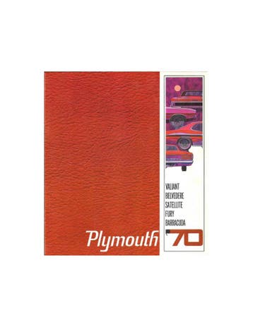 1970 PLYMOUTH PROGRAMMA BROCHURE ENGELS (USA), Nieuw, Porsche, Author