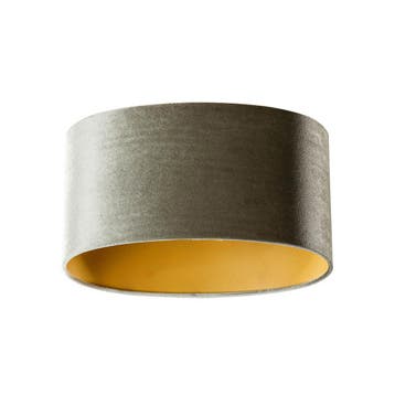 Velours lampenkap groen met gouden binnenkant ovaal 35/23/18, Verzenden, Nieuw, Groen, Ovaal