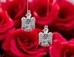 6 x Metalen Bedel vogel antiek zilverkleur 20x14 mm (Bedels), Ophalen of Verzenden, Nieuw, Bedel
