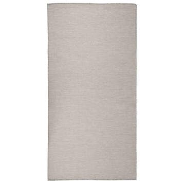 vidaXL Buitenkleed platgeweven 100x200 cm lichtgrijs, Huis en Inrichting, Stoffering | Tapijten en Kleden, Verzenden, Nieuw, Grijs