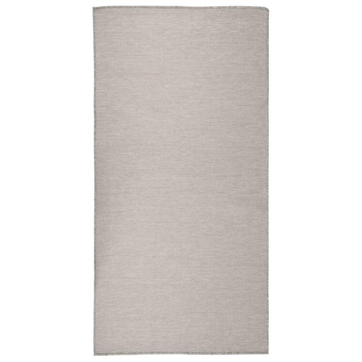 vidaXL Buitenkleed platgeweven 100x200 cm lichtgrijs, Huis en Inrichting, Stoffering | Tapijten en Kleden, Grijs, Nieuw, Verzenden