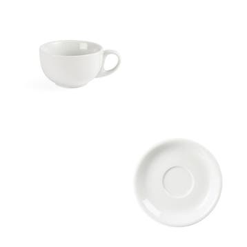 Cappuccinokop en schotel (12 stuks), Ophalen of Verzenden