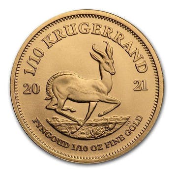 Zuid-Afrika. 1/10 Krugerrand 2021 1/10 oz Gold South African