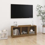 vidaXL Tv-meubel 104x33x41 cm massief grenenhout honingbruin, Verzenden, Nieuw, Minder dan 100 cm, Grenenhout