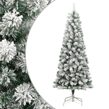 vidaXL Kunstkerstboom met scharnieren en sneeuw 210 cm, Verzenden, Nieuw