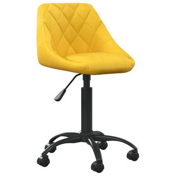 vidaXL Kantoorstoel fluweel mosterdgeel, Verzenden, Nieuw