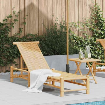 vidaXL Ligbed 55x199x30 cm bamboe, Tuin en Terras, Verzenden, Nieuw
