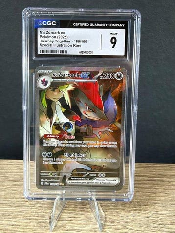 Pokémon - 1 Graded card - Ns Zoroark ex 185/159 Full art,, Nieuw