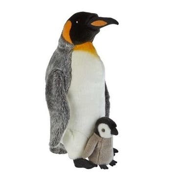 Ravensden koningspinguïn knuffel met kuiken - pluche - 50, Verzenden, Nieuw